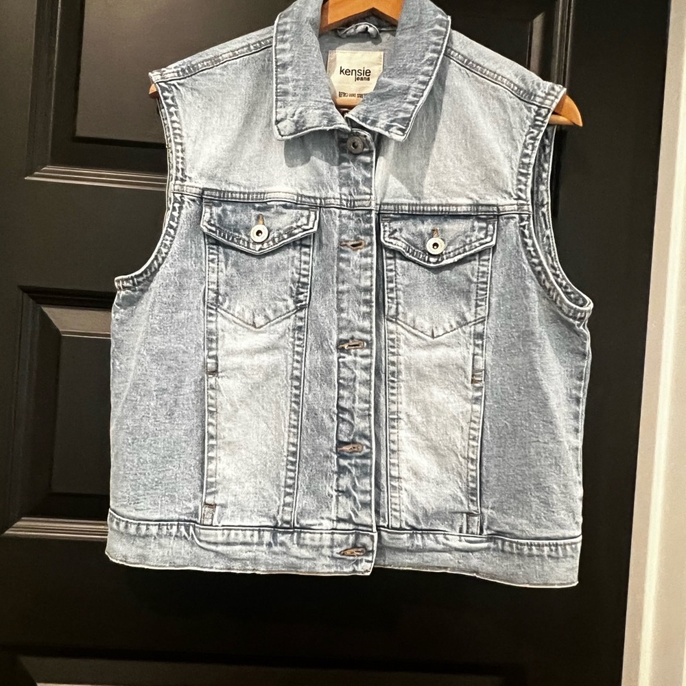KensieJeans Light Wash Denim Vest - NWT